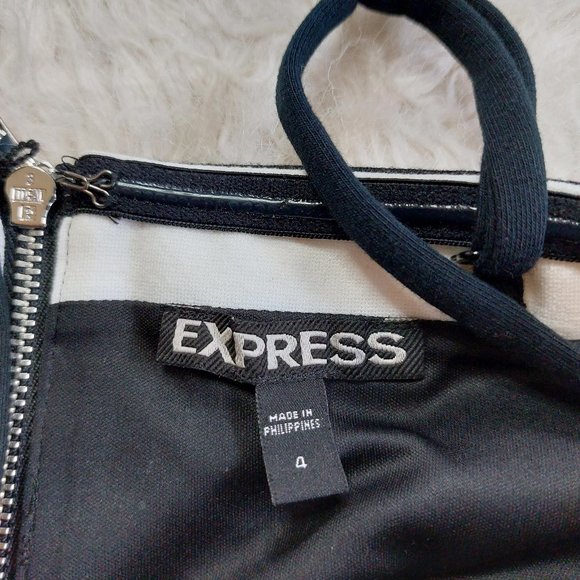 Express Women's Black and White Stripped Shift Siz 0 - Picture 6 of 8